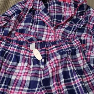Victoria secret flannel pjs set